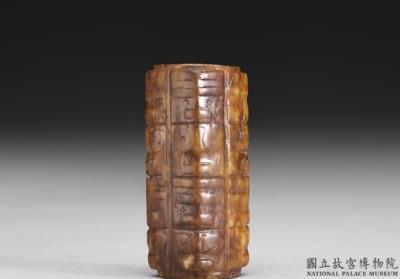 图片[2]-Square jade tube with carved pattern, Liangzhu culture-China Archive